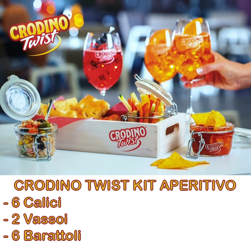 Kit Crodino Twist Aperitif 712517 con 6 Calici