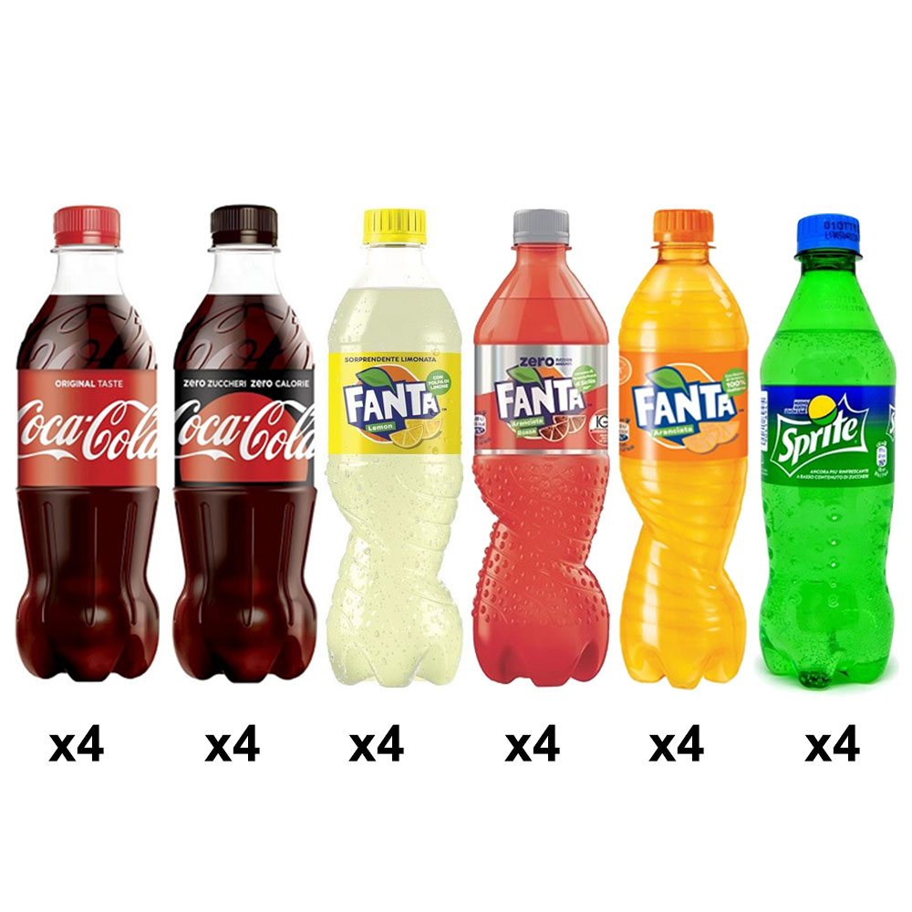 Coca Cola, Zero, Fanta, Sprite cl 45 Pet Multi gusti Cassa mista -  Terranova Alimenti