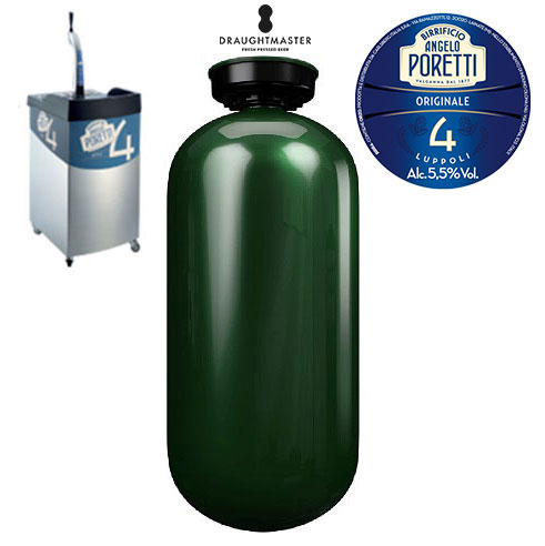 Birra Fusto Poretti BAP 4 lt 20 FLEX Draught Master (con tubicino)