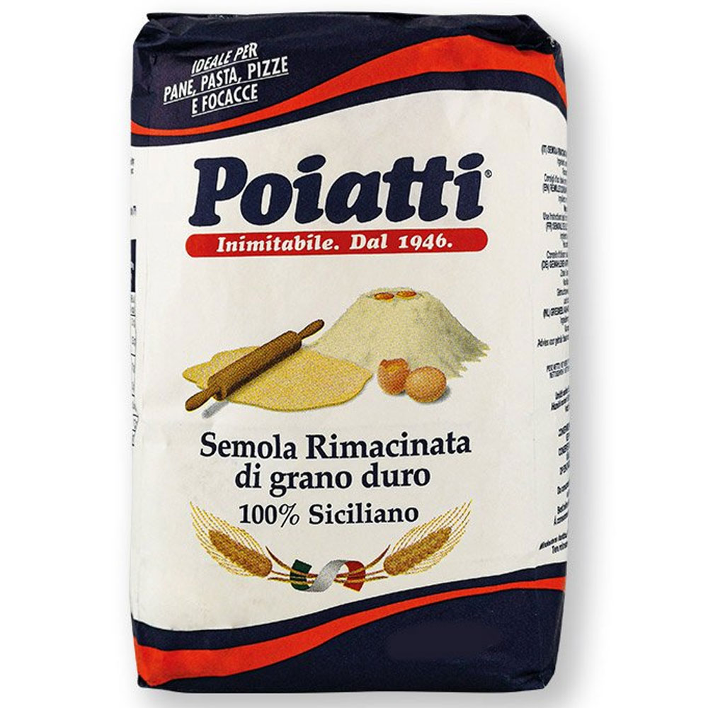 Farina Poiatti Rimacinata Grano Duro kg1