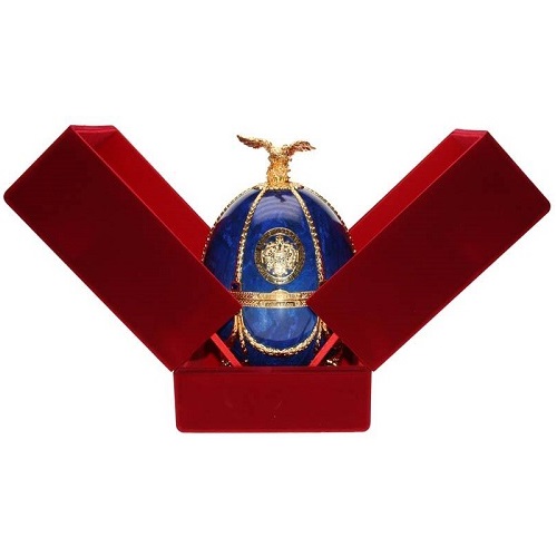 Vodka Imperial Collection Blue Shappire Uovo Astuccio in Velluto - immagine 4