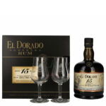 Rum El Dorado 15 Anni cl 70 + 2 Bicchieri Astucciato