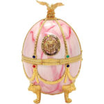 Vodka Imperial Collection Egg Marmo Rosa Uovo Astuccio in velluto