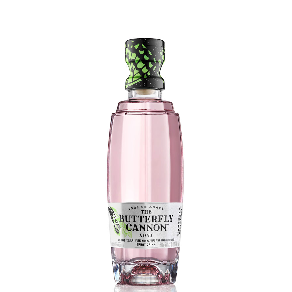 Tequila Butterfly Cannon Rosa 100% Agave cl 50