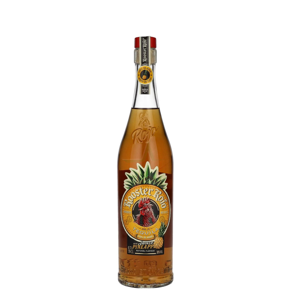 Tequila Rooster Rojo Anejo 100% Agave cl 70 Con Ananas