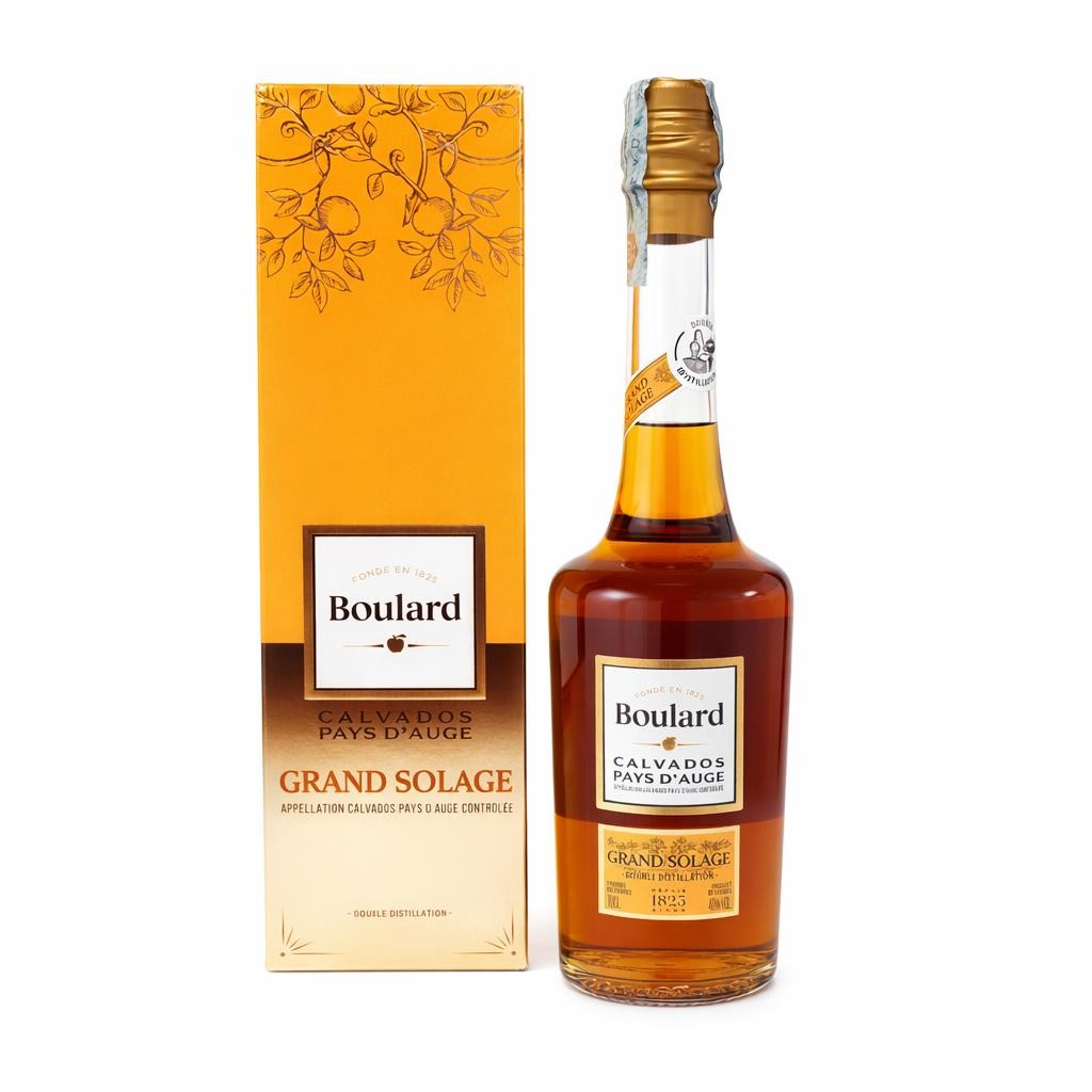 Boulard Calvados pays d'auge grand solage double distillation cl 70 Astucci