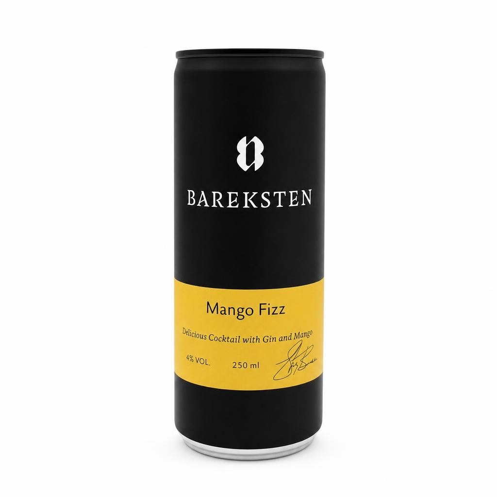 Gin e mango Fizz Bareksten ml 250 lattina