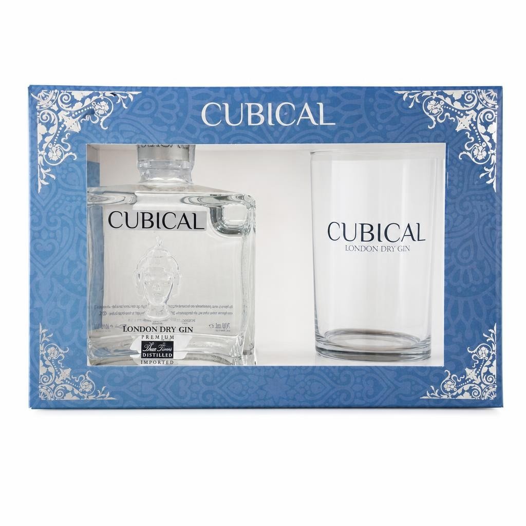 Gin Cubical premium london dry W&H cl 70 + bicchiere conico