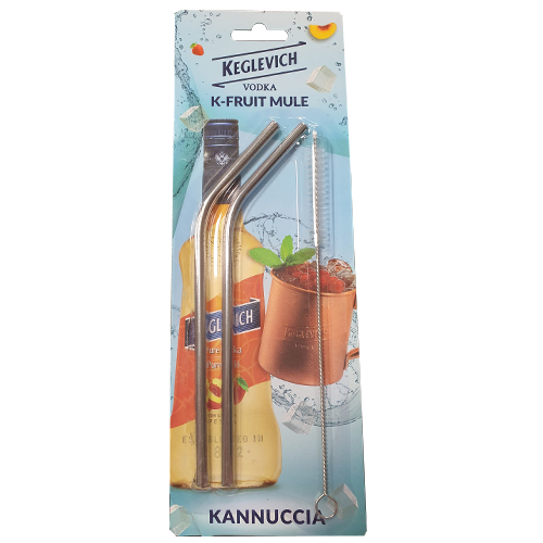 Kit Keglevich K-fruit Mule (2 cannucce acciaio + spazzola)