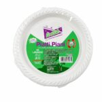 Piatto piano riutilizzabile PP Bianco x 50 pz Almar