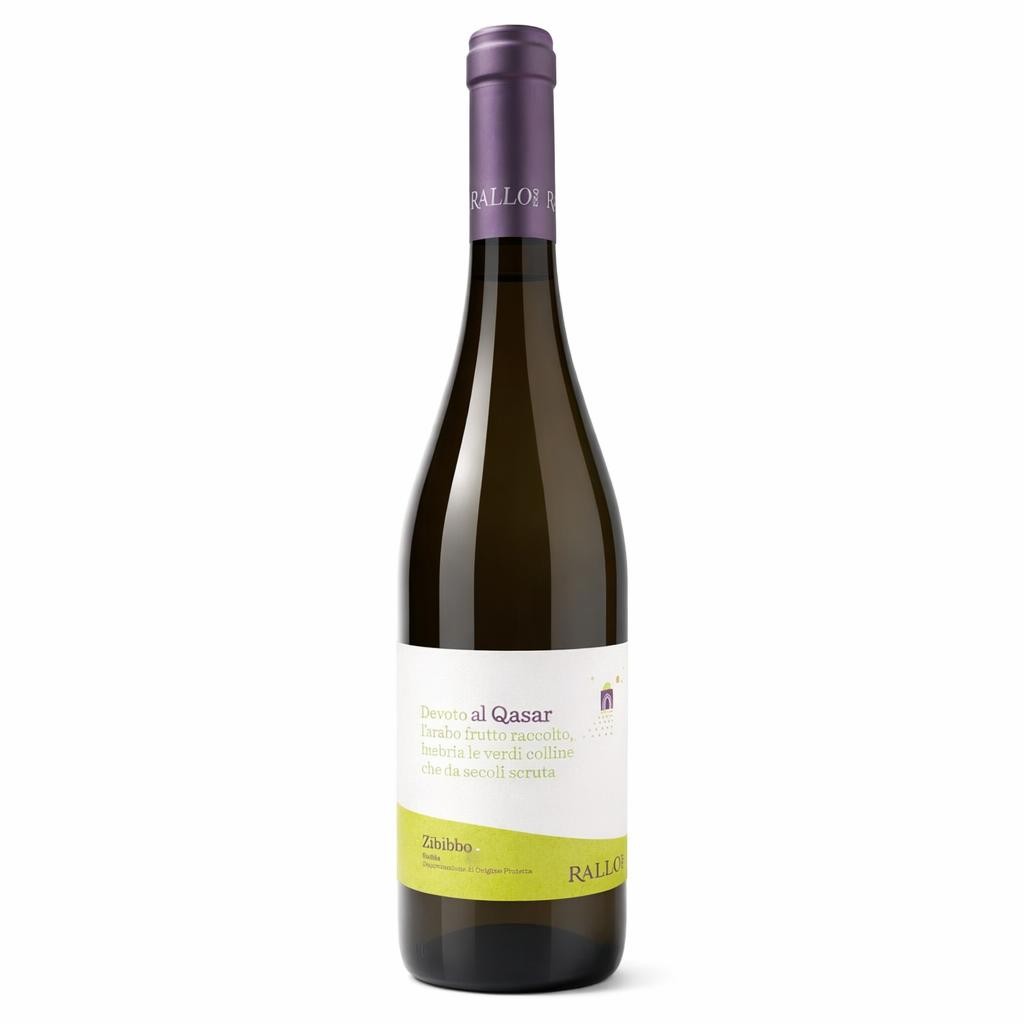 Vino bianco Zibibbo Al Qasar Rallo cl 75 2025 DOP Bio